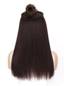 Clip In Long Medium Synthetic Hair Extension - Dark Brown - View 4