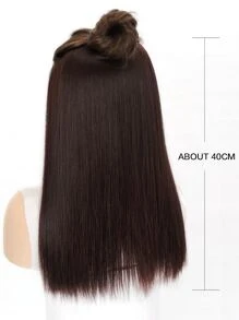 Clip In Long Medium Synthetic Hair Extension - Dark Brown - View 6