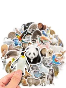 50pcs Animal Pattern Sticker - Multicolor - View 3