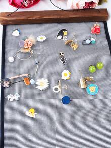 1 pieza Bolsa de almacenamiento de joya colgante - Marrón - Ver 2