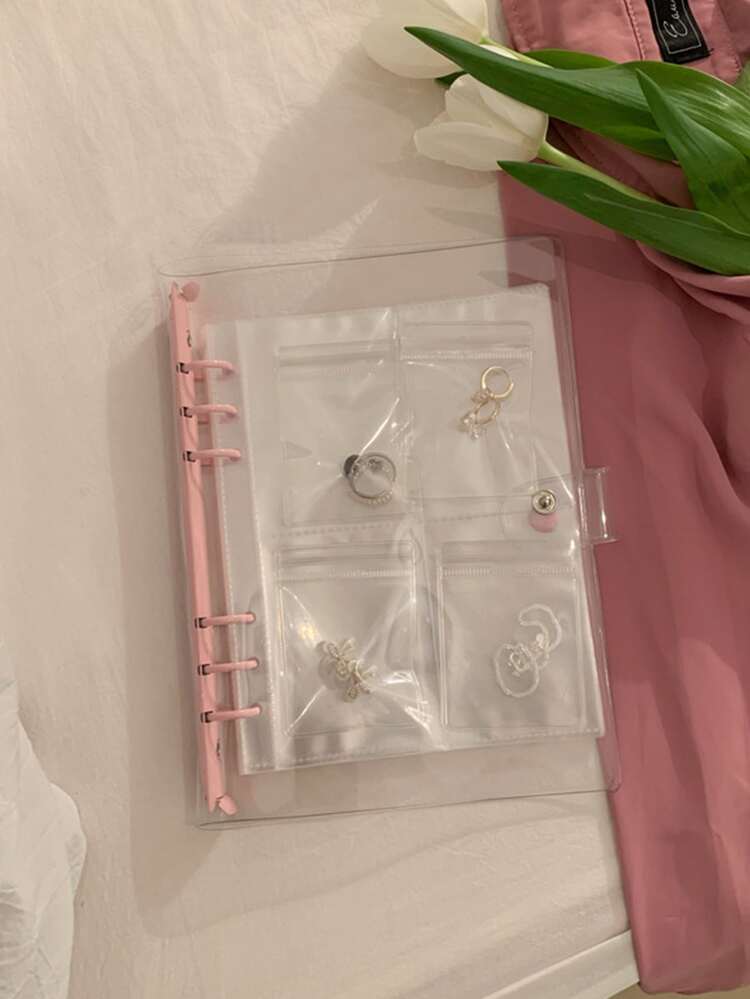 1pc Clear Portable Random Color Jewelry Storage Bag - Multicolor - View 6