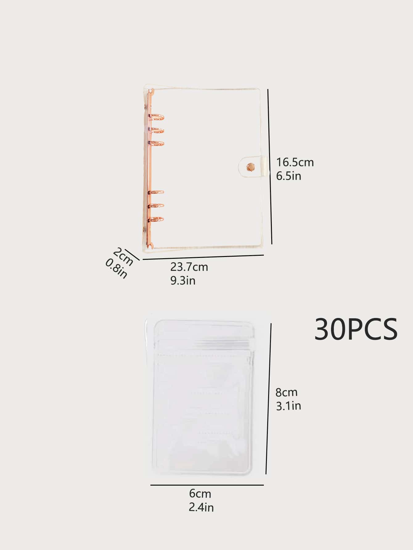 1pc Clear Portable Random Color Jewelry Storage Bag - Multicolor - View 7