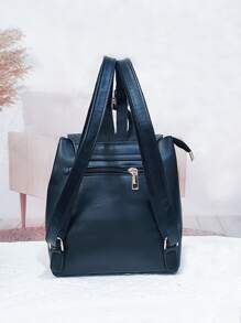 DiFa Vattentät , lätt , Business Casual Dubbelspänne Dekor Flick Ryggsäck För tonårsflickor Kvinnor Högskolestudenter , Rookies och tjänstemän Perfekt för kontor , högskola , arbete , företag , pendling - Svart - Visa 2