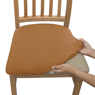 1pc Solid Stretchy Chair Seat Cover