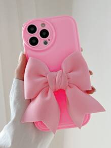 hộp đựng điện thoại di động trang trí nơ - Hồng - Xem 1