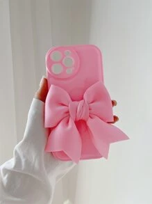 hộp đựng điện thoại di động trang trí nơ - Hồng - Xem 2