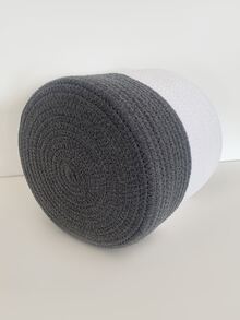 1pc Two Tone Woven Desktop Storage Basket - Multicolor - View 4