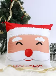 Christmas Santa Claus Pattern Cushion Cover Without Filler - Multicolor - View 1