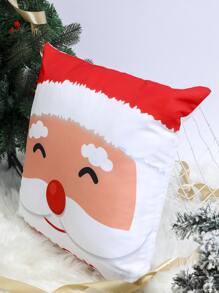 Christmas Santa Claus Pattern Cushion Cover Without Filler - Multicolor - View 2