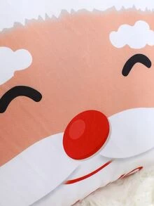 Christmas Santa Claus Pattern Cushion Cover Without Filler - Multicolor - View 3