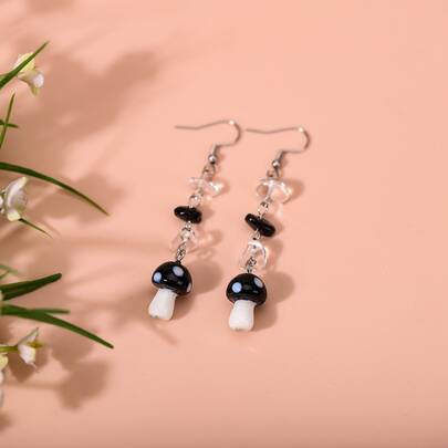 Mushroom Decor Drop Earrings
