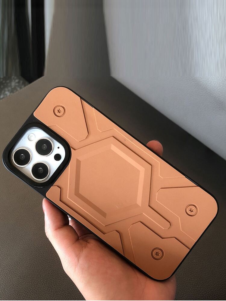 Funda para móvil de silicona - Marrón - Añade 3
