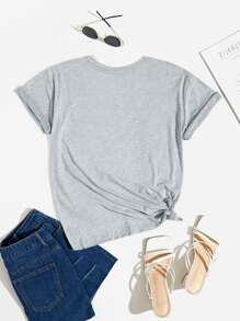 Áo thun nữ Giáng sinh Giải trí - Xám - Xem 2