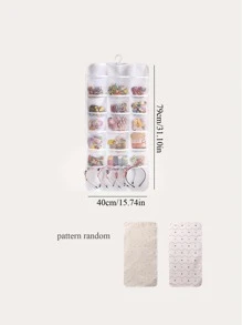 1 件随机图案悬挂珠宝收纳袋，大隔层悬挂珠宝收纳袋，适合家庭使用，情人节返校礼物