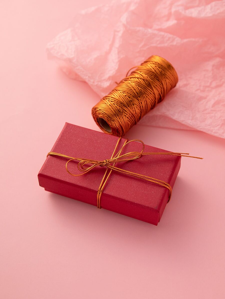1 rollo Cinta de envoltura de regalo unicolor - Bronce - Ver 1
