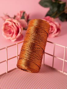 1 rollo Cinta de envoltura de regalo unicolor - Bronce - Ver 2