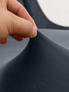 1pc Ghế sofa màu rắn - Xám - Xem 2