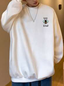 Manfinity Áo nỉ Nam Hoạt hình Giải trí - trắng - Xem 1