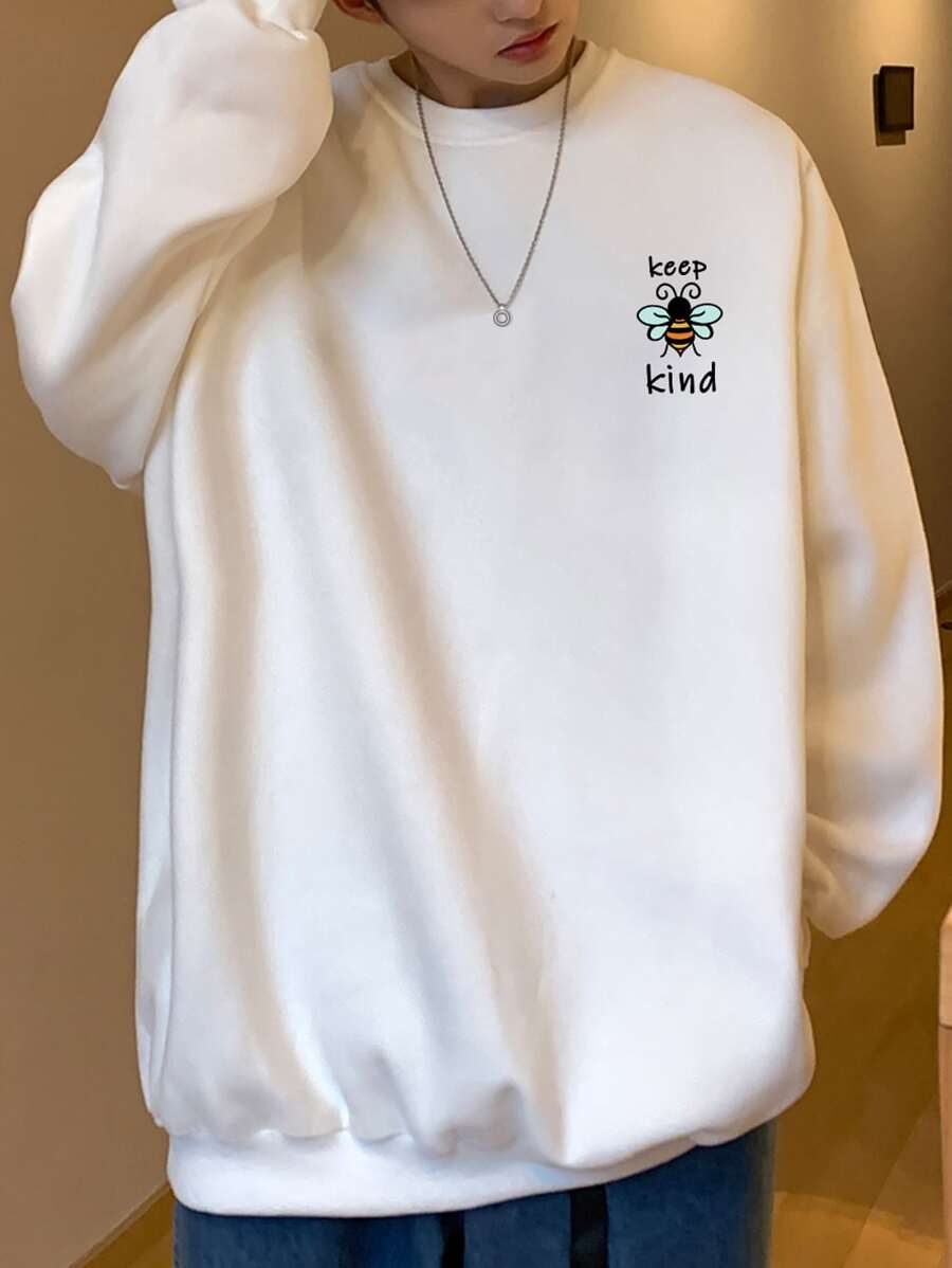 Manfinity Áo nỉ Nam Hoạt hình Giải trí - trắng - Xem 1