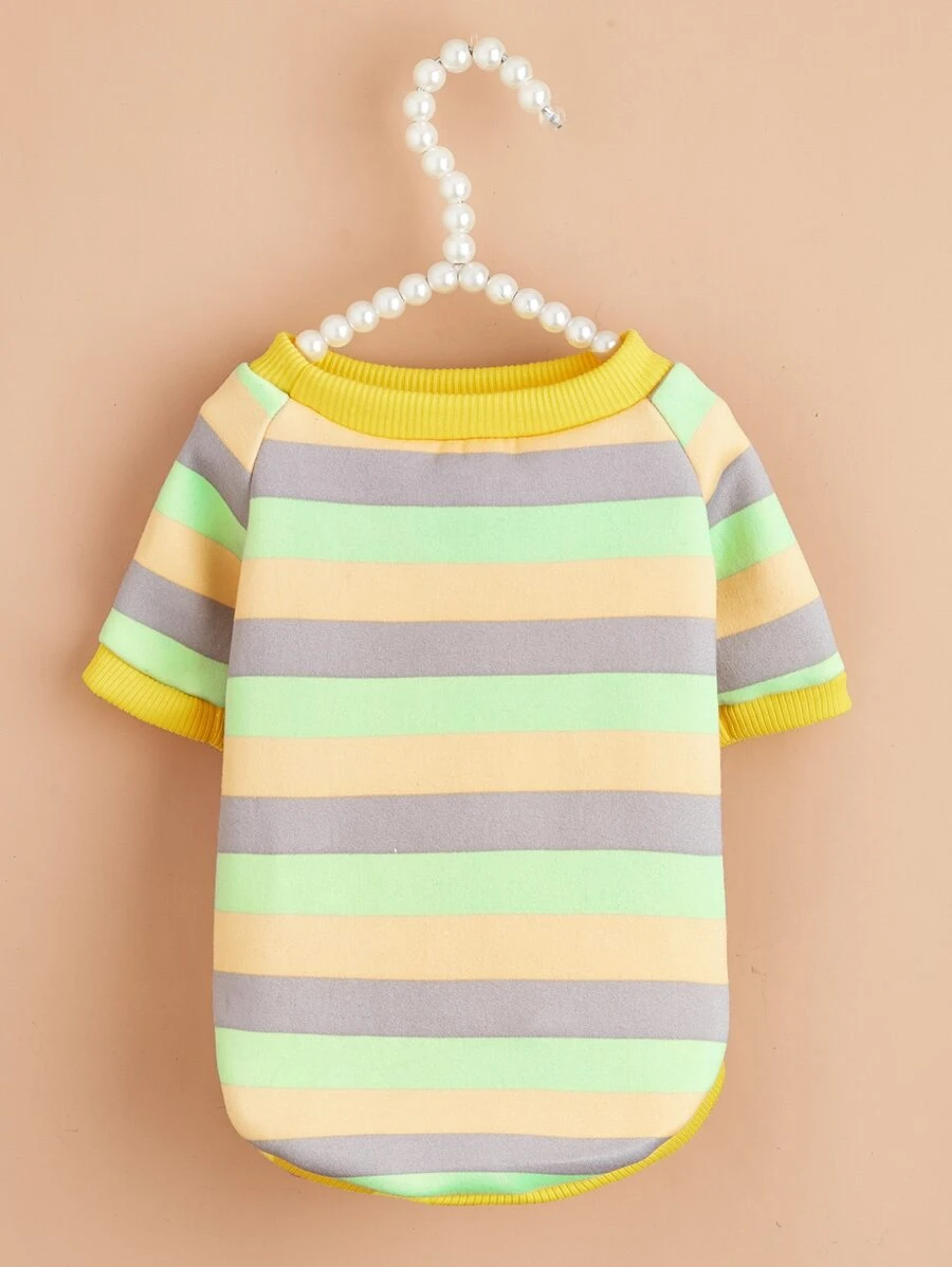 Striped Pet Hoodie - Multicolor - View 1