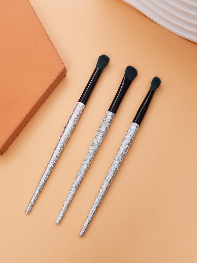 3件套眼影刷套装，化妆刷套装，化妆刷组合，化妆刷套装，全套化妆工具，化妆刷套装，全套化妆工具，刷子套装，化妆刷套装，化妆礼品套装，套装，赠品，专业化妆刷，全套化妆工具 - 銀色 - 查看 5