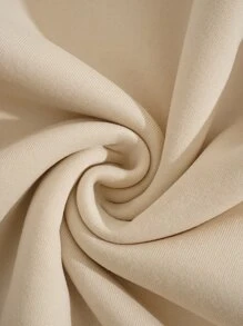 INAWLY Cartoon Graphic Kangaroo Pocket Drawstring Thermal Hoodie,Long Sleeve Tops - Apricot - View 7