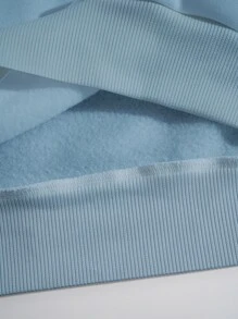 SHEIN Qutie 花卉刺繡加絨內裏運動衫