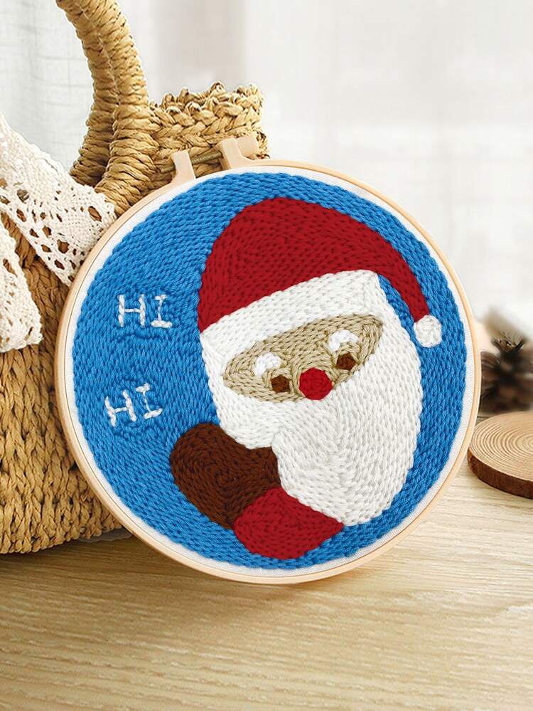 5 piezas Bordado a mano Papá Noel - Multicolor - Añade 4