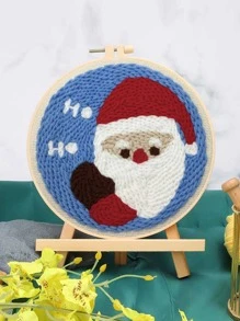 5 Piezas Juego De Bordado De Navidad Diy Con Aguja Punzón - Multicolor - Ver 2