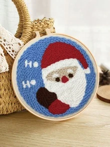 5 Piezas Juego De Bordado De Navidad Diy Con Aguja Punzón - Multicolor - Ver 3