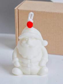 1pc Christmas Santa Claus Design Silicone Candle Mold - White - View 3
