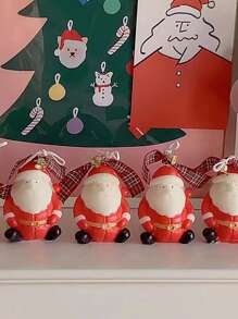 1pc Christmas Santa Claus Design Silicone Candle Mold - White - View 6