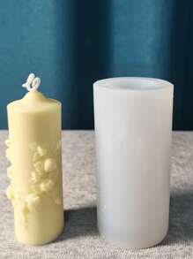 1pc Flower Shaped Candle Silicone Mold - White - View 4