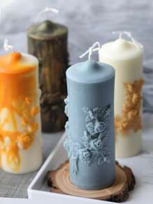 1pc Flower Shaped Candle Silicone Mold - White - View 5