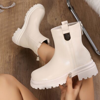 Zip Back Combat Boots
