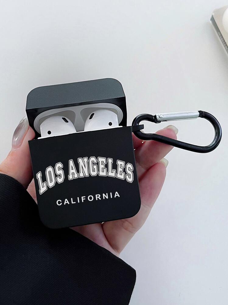 文字グラフィック イヤホンケース - ブラック&ホワイト - 見る 6