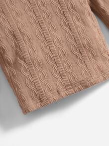 SHEIN Baby Ruffle Trim Mock Neck Tee - Apricot - View 4