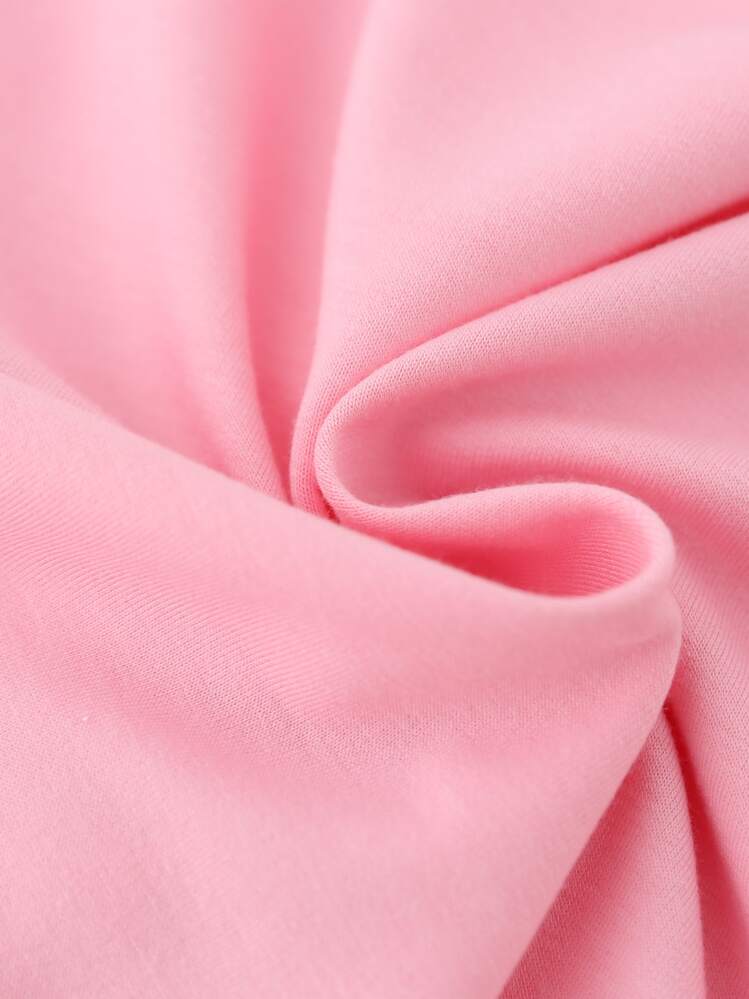 SHEIN Ung flicka tecknad tröja för katttryck - Babyrosa - Visa 3