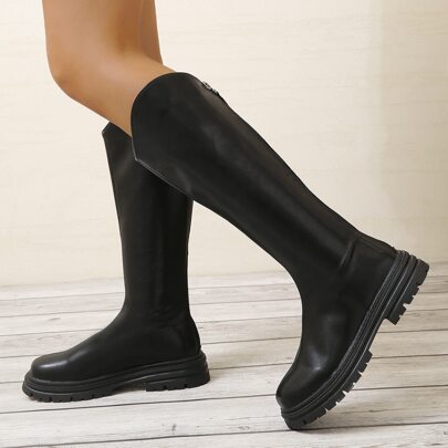 Zip Back Combat Boots