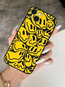 Smile Face Pattern Phone Case - Yellow - View 1