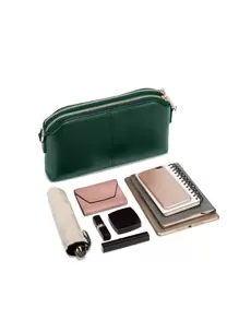 通勤风格时尚百搭多拉链口袋大容量简约便携斜挎包，适合女性购物、聚会、送给妈妈的礼物