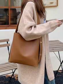 Minimalist Square Bag - Brown - View 5