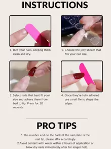 ROMWE Kawaii 24pcs Bow Decor Fake Nail - Multicolor - View 3