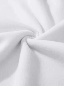 Manfinity Dauomo 男士熊和標語圖案運動衫 - 白色 - 查看 5