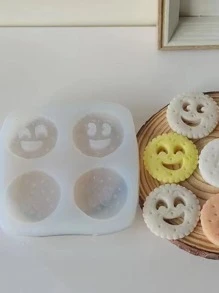 1pc Cookie Design DIY Silicone Mold - White - View 1