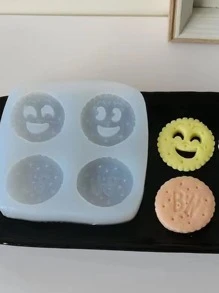 1pc Cookie Design DIY Silicone Mold - White - View 5