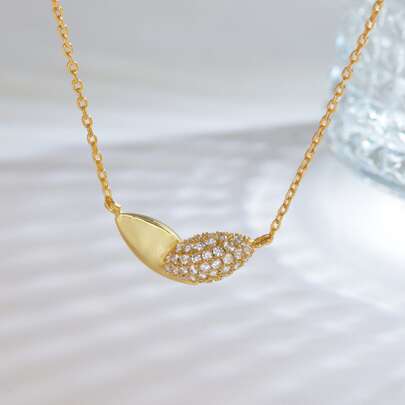 Cubic Zirconia Geometric Charm Necklace