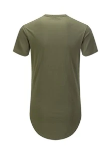 Top de manga corta y top de tirantes unicolor casual para hombre - Verde militar - Ver 2