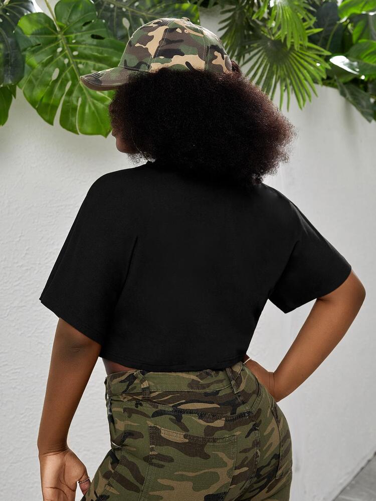 Cash & Cartoon Graphic Drop Shoulder Tee