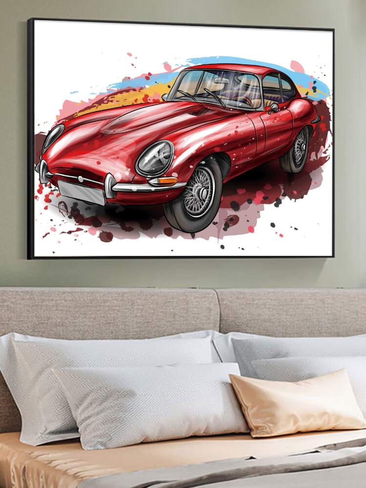 汽車印花DIY鑽石畫不附框架 - 彩色 - 查看 1